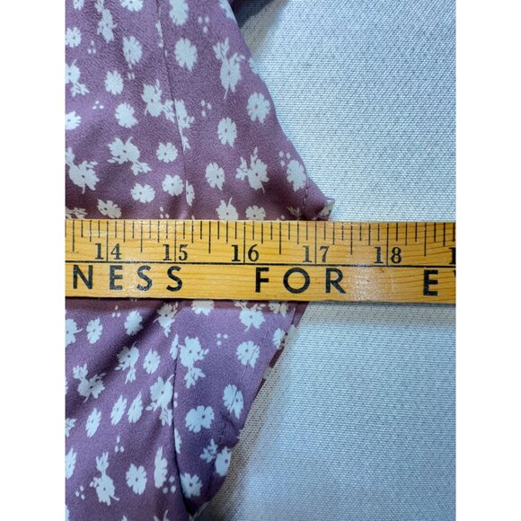 Monteau Los Angeles Womens Floral Cinched Front Sundress Sze M Mauve Floral Boho - Picture 9 of 13